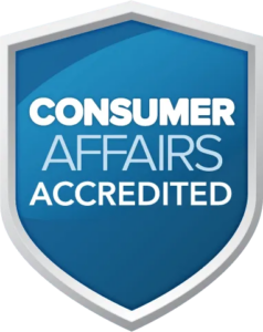 Consumer Affairs Accredited logo Consumer Affairs Accredited logo
